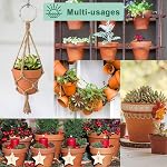 8 Pot en argile de pouce pour plante avec Saucer - 2 Grand pot de terre cuite avec trou de drainage, pot d'argile planteurs, pot de Terracotta pour plante extérieure intérieure