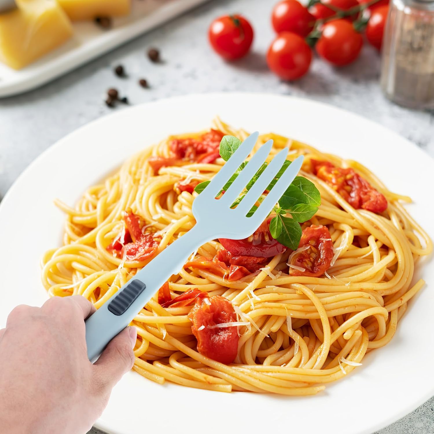 Silicone Cooking Fork for Pasta, Noodle Stirring Kitchen Tool
