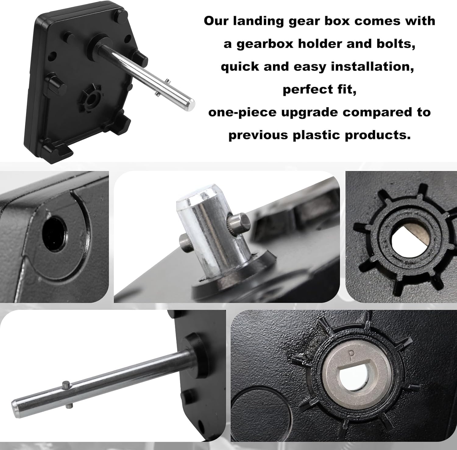 RULLINE RV Fifth Wheel Landing Gear Box 276602, Compatible with Lippert Venture, Atwood, Pac-Rim, and Stromberg-Carlson Systems, Aluminum Gearbox Replacement for LG-179015
