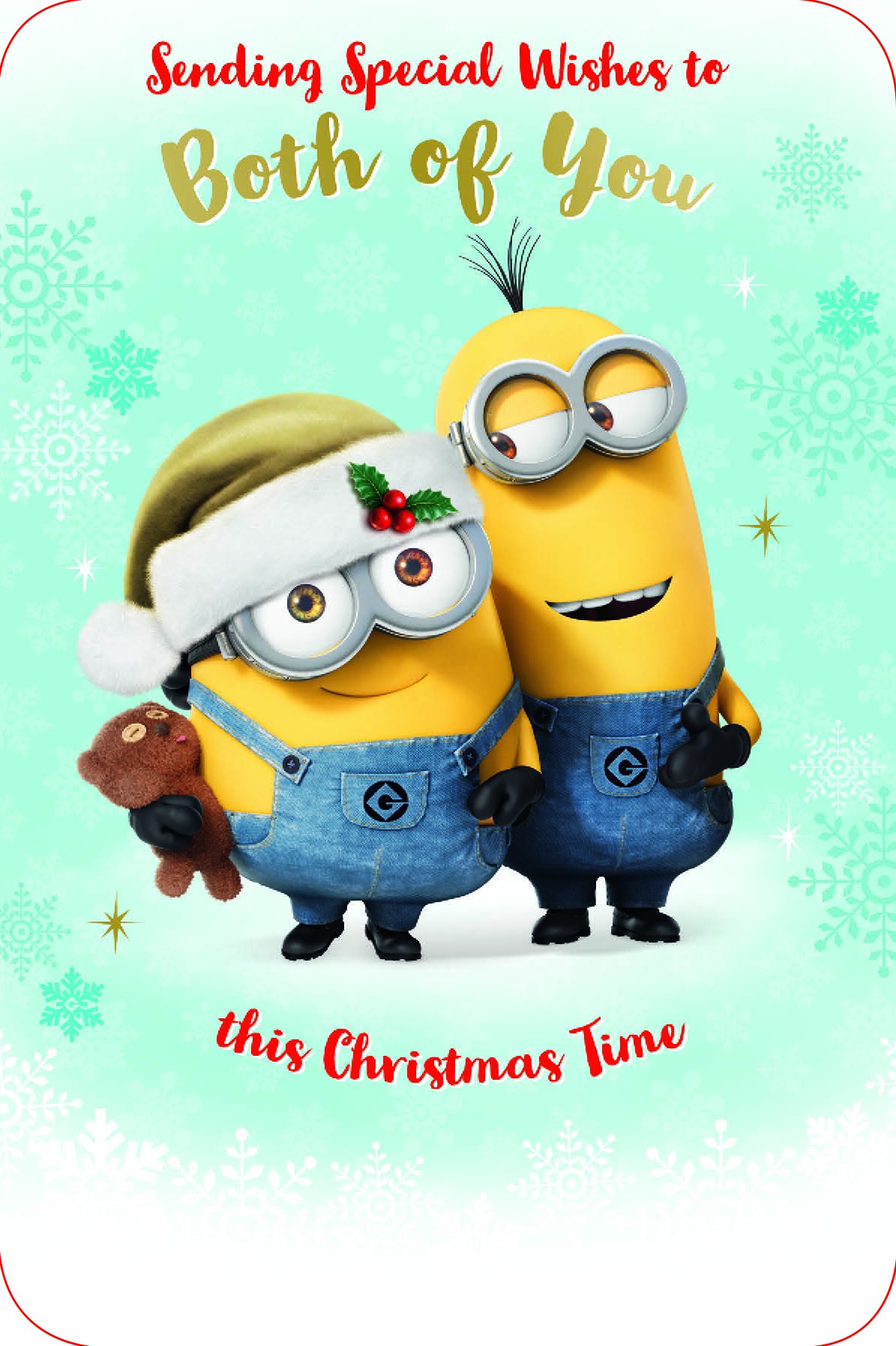 Despicable Me Danilo Promotions Official Christmas Card to Both of You, Couple Christmas Card, Multicolour