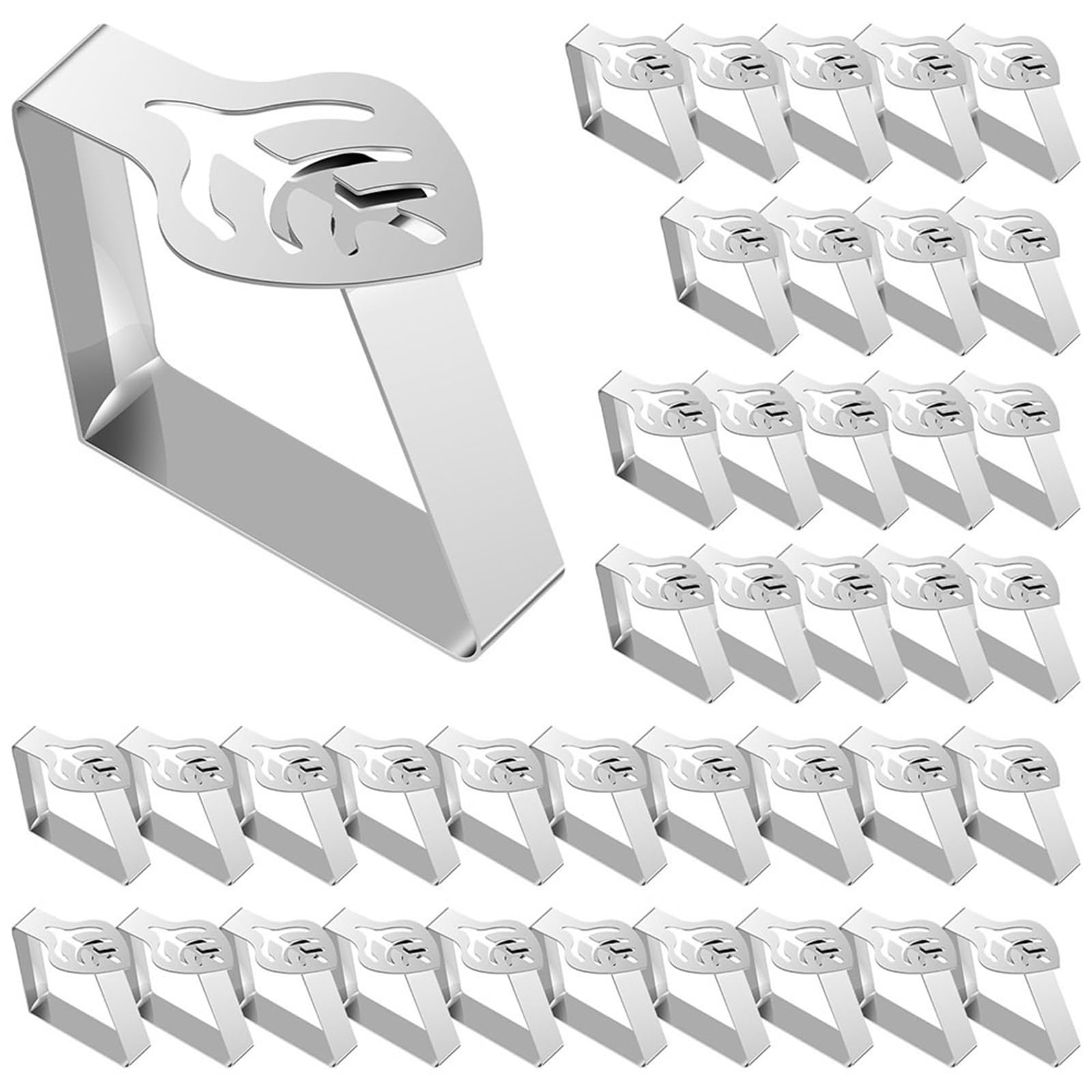 Ferma Tovaglia da Tavola Clip for tovaglia 40 Pezzi Morsetti for Copertura tovaglia in Acciaio Inossidabile Supporto Regolabile Portatile for la casa