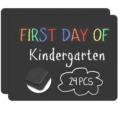 24 Pack Frameless Black Chalkboard for School and Wedding, Dry