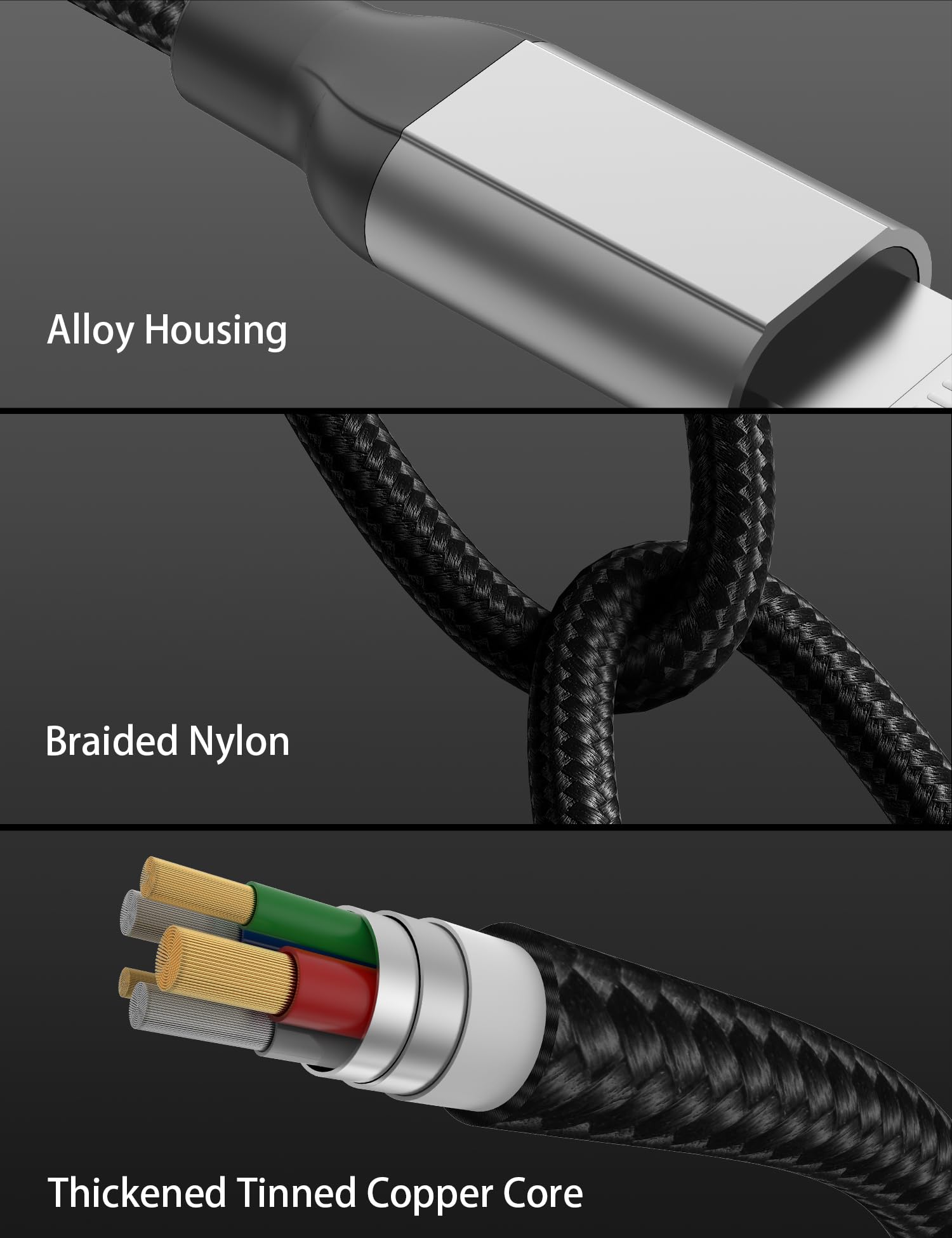 Acecene Cavo Lightning USB C [Confezione da 2], Certificato MFi 2m Cavo di Ricarica iPhone USB C Lightning Cavo di Ricarica Rapida Compatibile per iPhone 14 13 12 11 Pro Max X 8 7 6 Plus SE - Nero