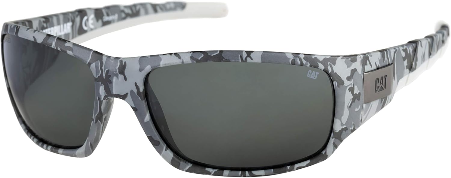 CAT Coffer Polarized Rectangular Sunglasses for Men, Women, 63 mm, UV400 Protection