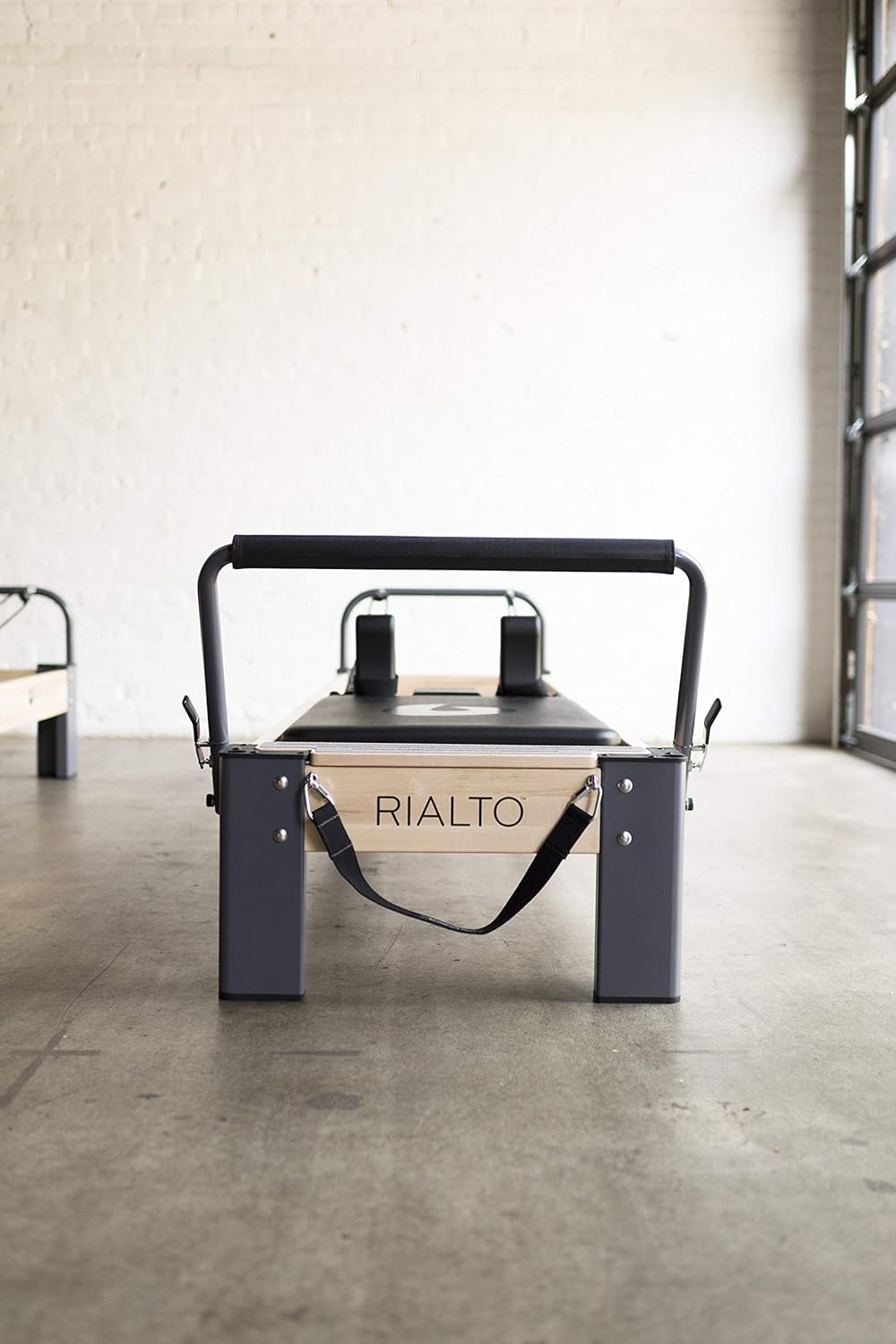 Balanced Body Rialto Pilates Reformer, Pilates Exercise Equipment, Workout Equipment for Home or Studio, Black Upholstery
