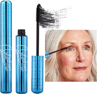 Mascara for Older Women, Black Mascara for Seniors with Thinning Lashes Waterproof Volumizing Mascara, Hypoallergenic Mascara for Sensitive Eyes (Pack of 1)