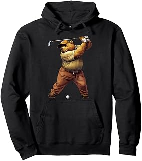 Bear Golf / Golfer Bear Pullover Hoodie