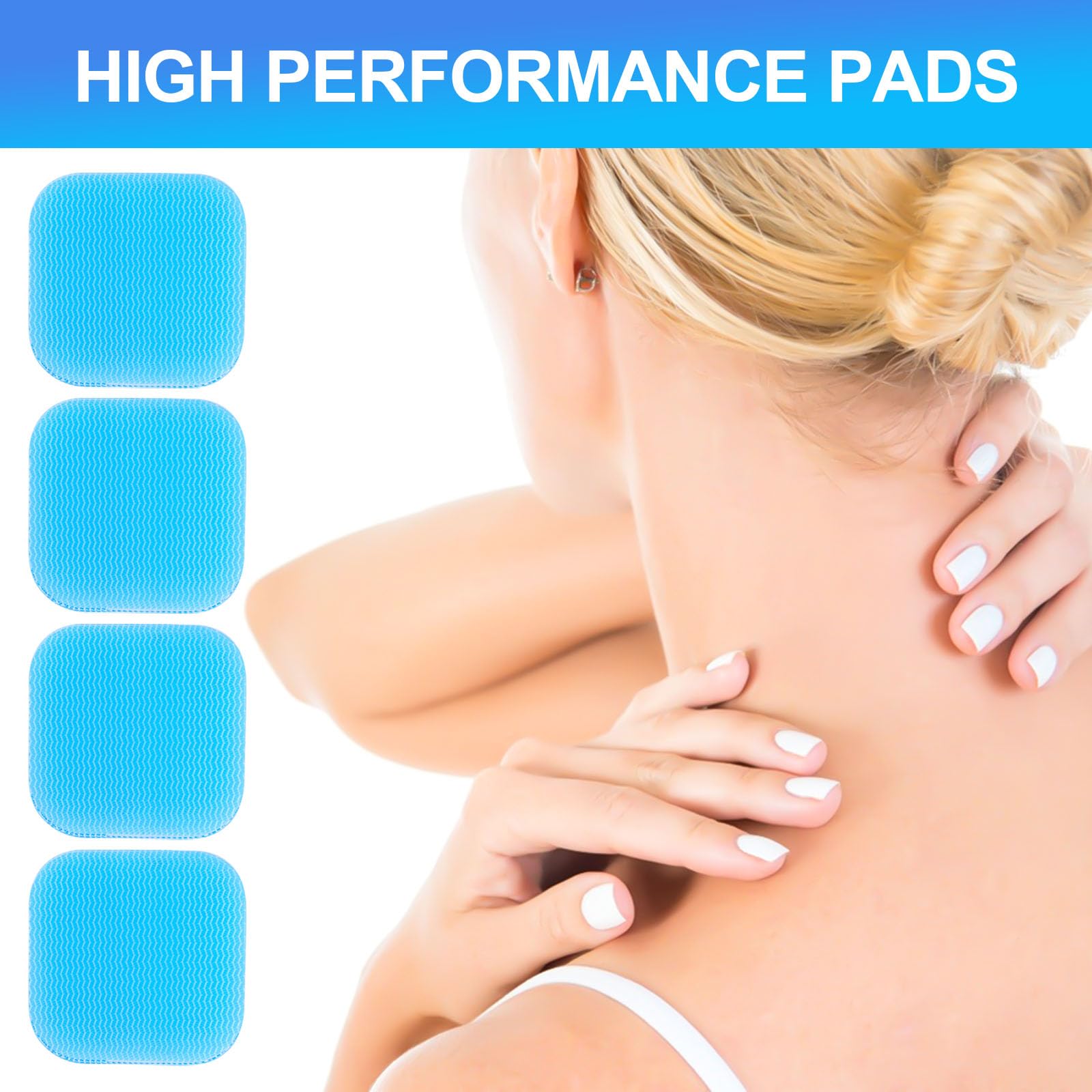 Lot De 60 Patchs Gels De Rechange Pour Électrostimulation – Adhésifs, Réutilisables Et Compatibles Avec La Plupart Des Appareils EMS