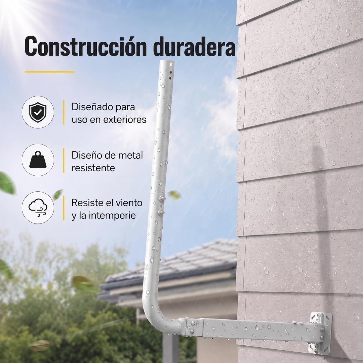 Mástil de Antena para Antenas de TV, satélite, Radio y WiFi
