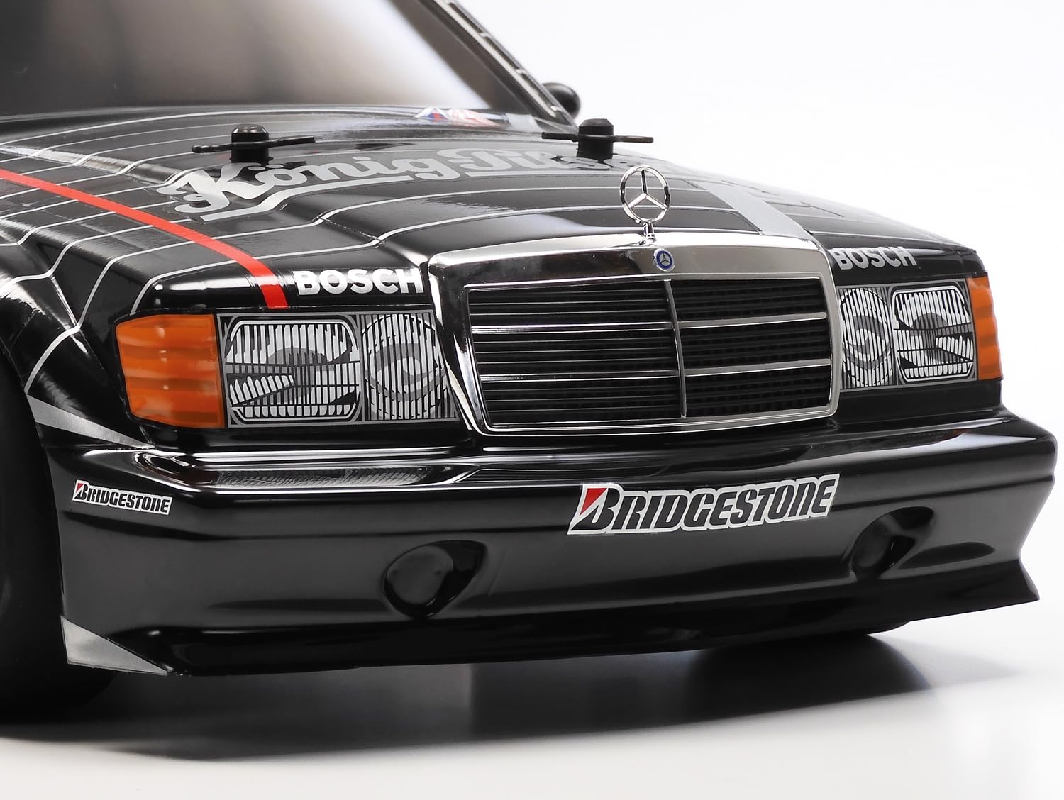 Tamiya 47525 1:10 RC M-B 190E Evo II Kö-Pi.LackiertTT-02 - ferngesteuertes Auto, Fahrzeug, Modellbau, Zusammenbauen, Hobby, RC Bausatz
