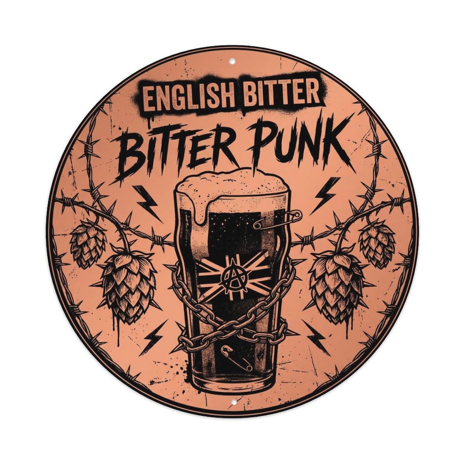 Rustic English Bitter Farmhouse Brew Brewery Culture Metal Tin Sign