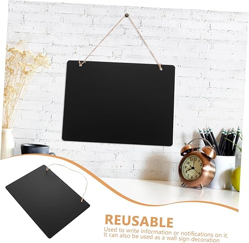 Miniatura 3 de Ciieeo Letrero rústico colgante de pizarra para boda, letrero de mensaje, para decorar la pizarra en vivo en la pizarra, decoración de boda, pizarra