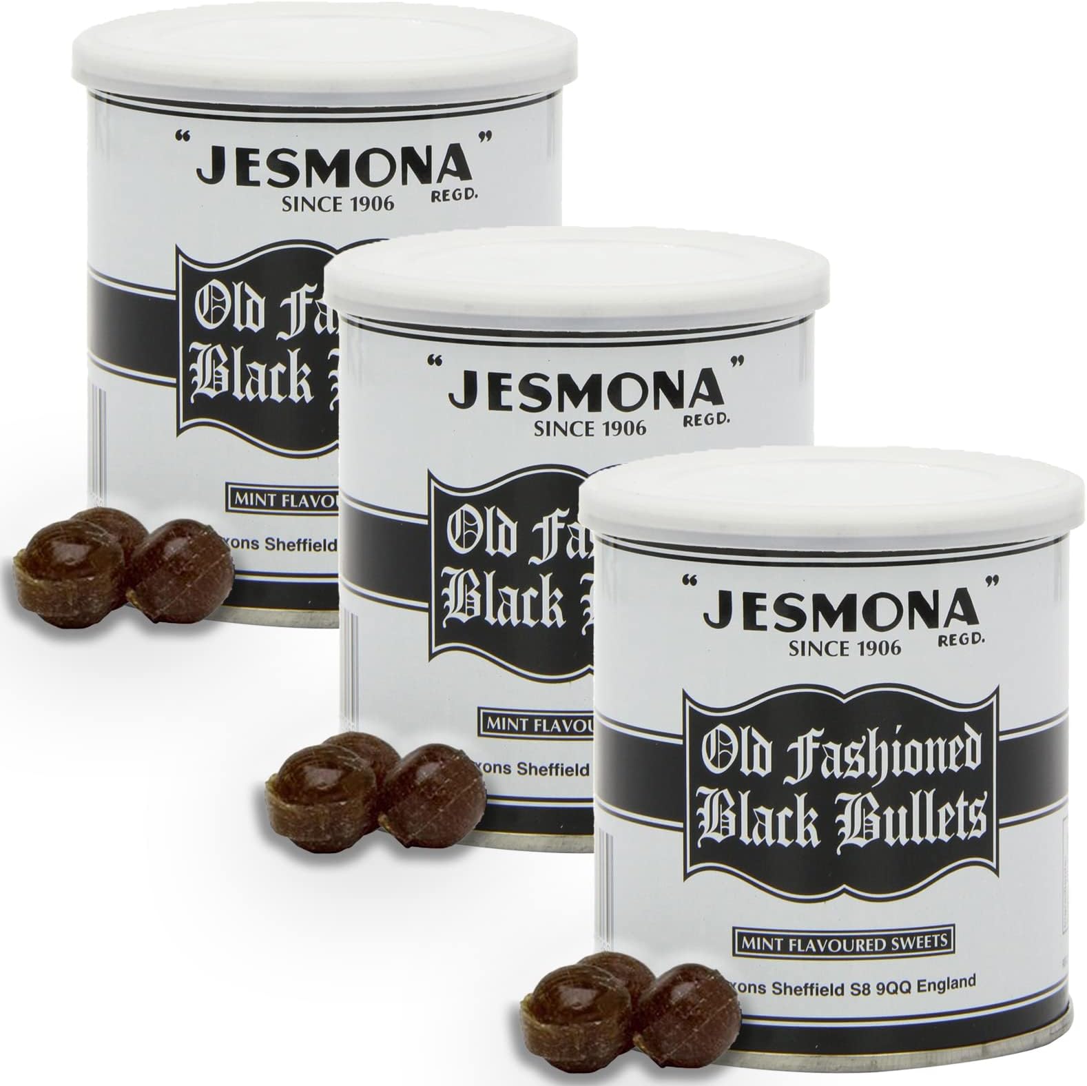 Jesmona Old Fashioned Black Bullets 250 g (Pack of 3)