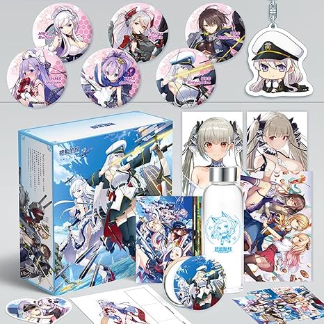 Amazon Co Jp ゲーム アズールレーン グッズ アズールレーン 福袋 バッジ キーホルダー はがき しおり コップ など 多種類セット ラッキーバッグ 文房具 オフィス用品
