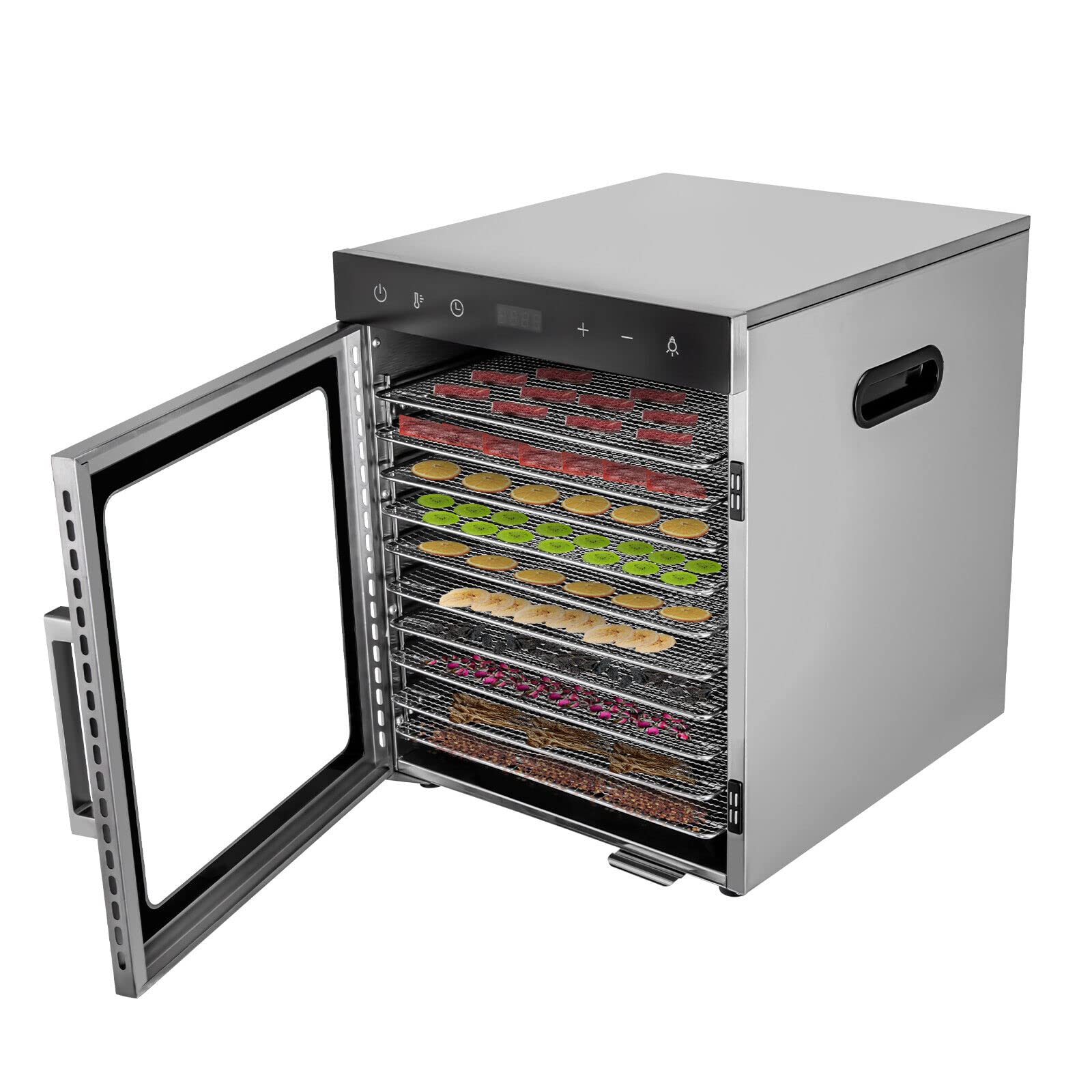 Séchoir À Fruits For Déshydrateur Alimentaire, Avec Séchoir 1000 W À 12 Couches Avec Affichage