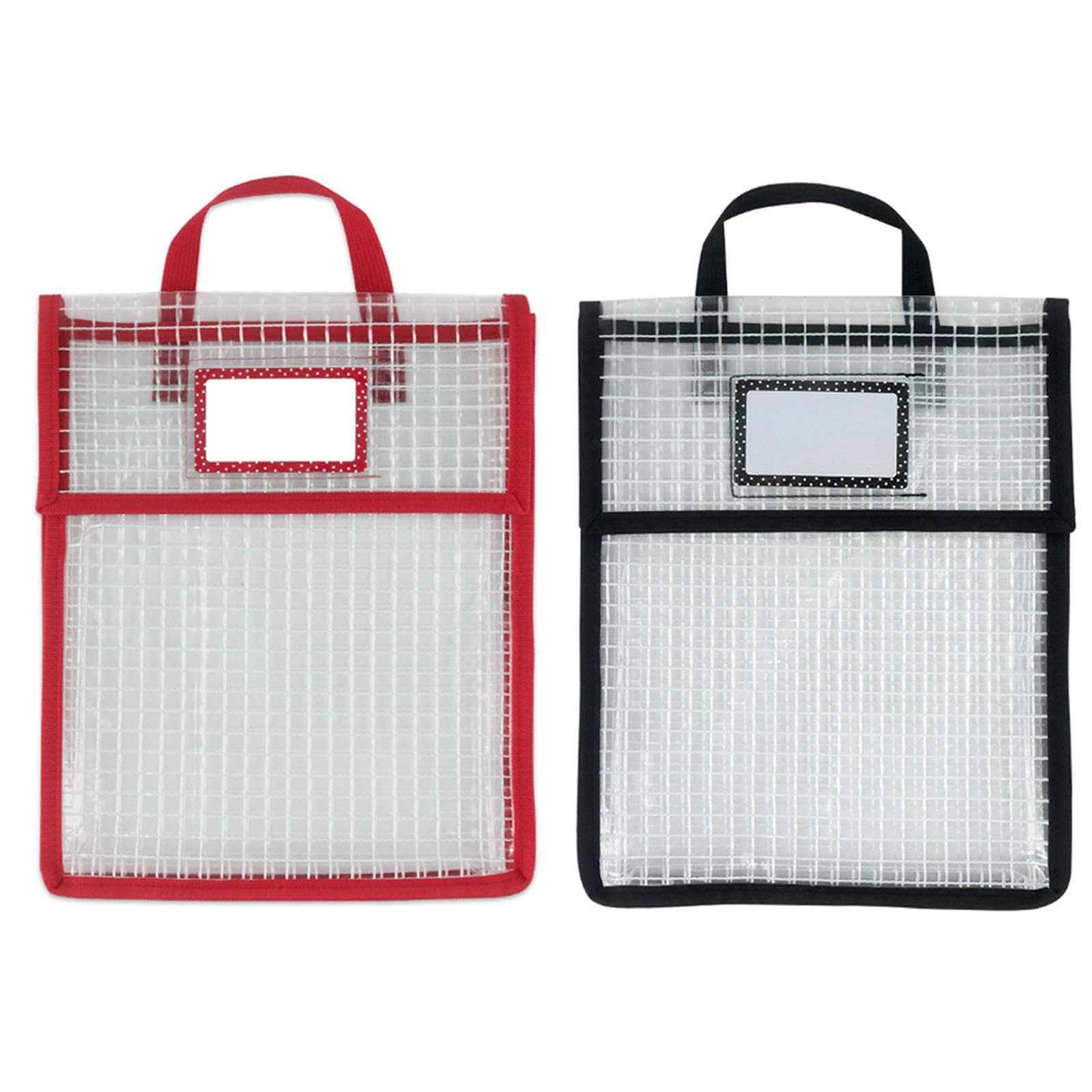 Oaygat 2-Pack A4 Art Portfolio Bag Transparent Mesh Artist Folder Carry Storage Bag with Handle File Folder Portfolio Storage Box Board Case Art File Folder Portable Case