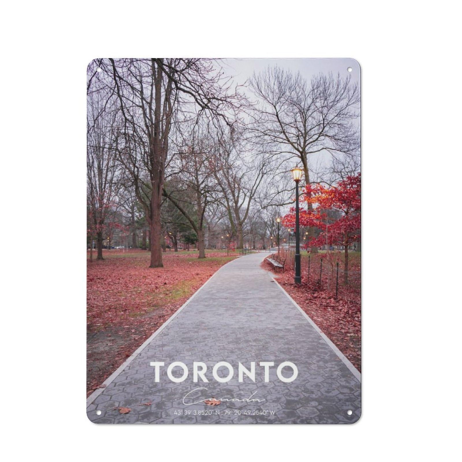 Junmoney Toronto 5 Metal Sign 40X30cm With For Workshop Wall, Retro Decor, For Garage, Workshop And Man Cave Decoration