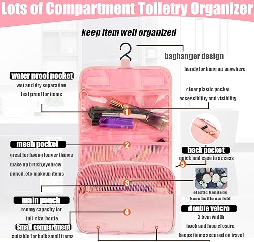 Miniatura 5 de L&FY - Neceser de viaje multifunción para cosméticos y maquillaje, organizador de lavado