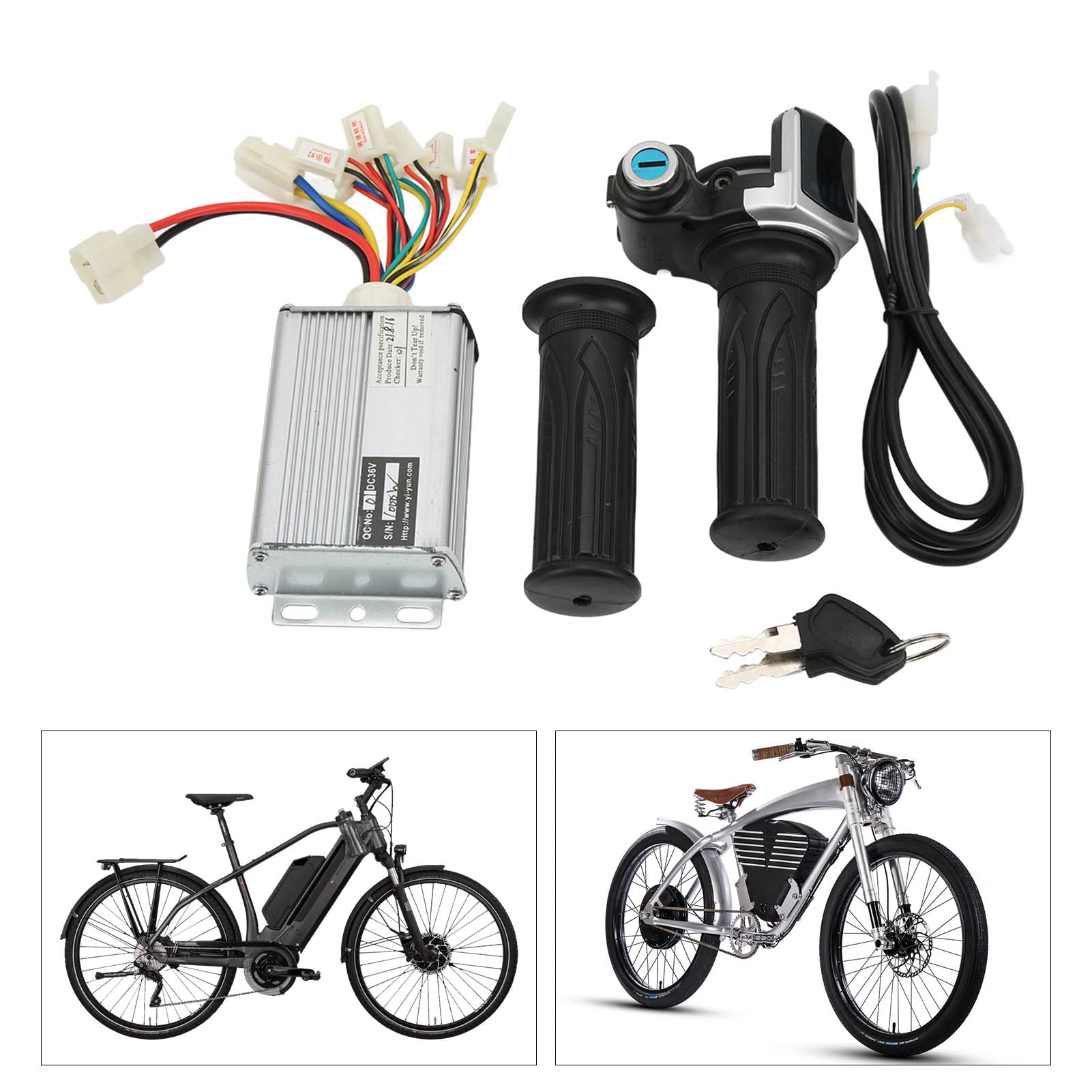 Controller Motore Spazzolato 36V 1000W – Con Acceleratore E Display Batteria, Per Bici Elettriche E Tricicli, Custodia In Alluminio