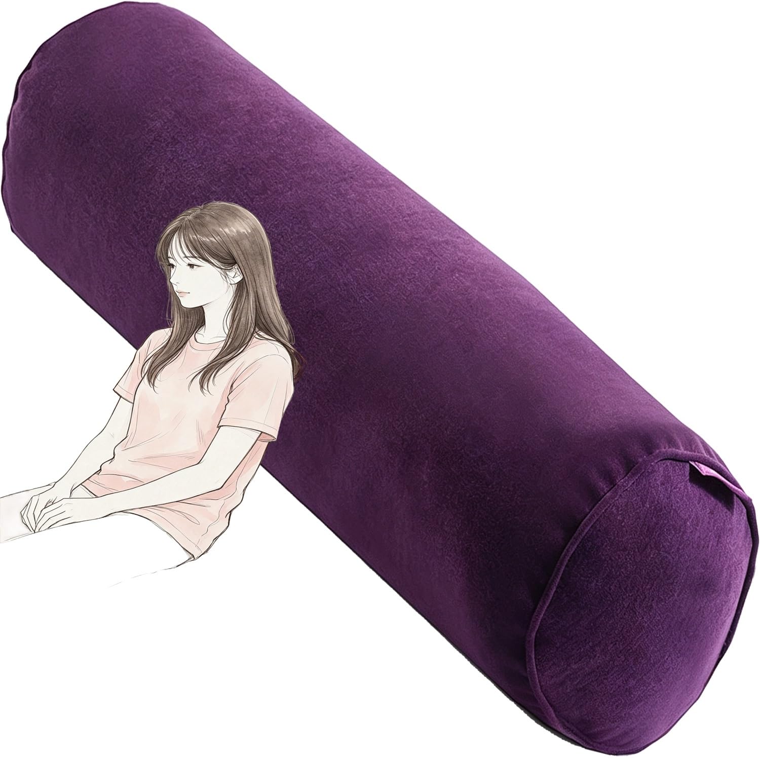 Almohada ergonómica cervical lavable con relleno de fibra suave para dormir