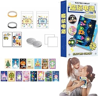 Cajas Científicas Educativas - Kit Descubrimiento Circuitos Eléctricos - Creación de Tarjetas de Felicitación Luminosas - Juego Educativo Interactivo con Actividades Manuales para Niñas y Niños