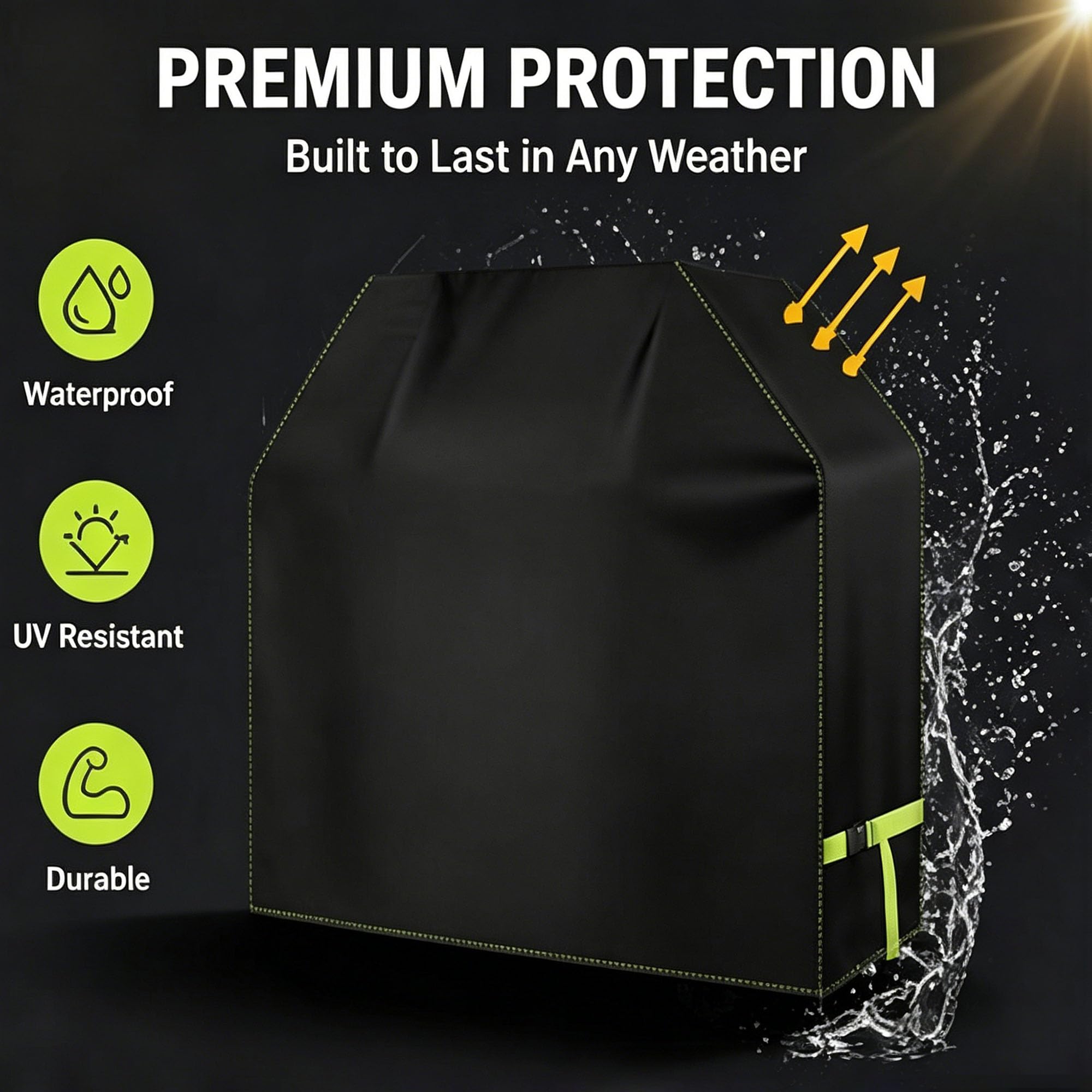 Funda para Barbacoa Impermeable Cubierta Protectora BBQ Exterior para Napoleon Freestyle 425 2020-2026 | Viento Desgarros y Polvo with Buckle Straps Patio