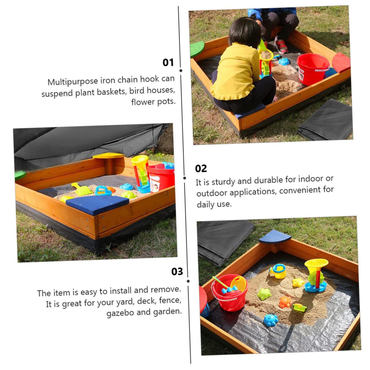 FUNOMOCYA Cover Bath Cover Covers Tarps Waterproof outside above Landscaping Oval Windproof Seat Sandbox Sand Vinyl Tarps Heavy Duty Pool Heater Pit Dirt Solar Play Black Oxford Cloth