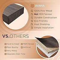 Vista 5 de Avana Repisa de Chimenea de 48 Pulgadas - Repisas Naturales para Sobre la Chimenea - Repisas de Chimenea Montadas en la Pared, Soporte de Repisa