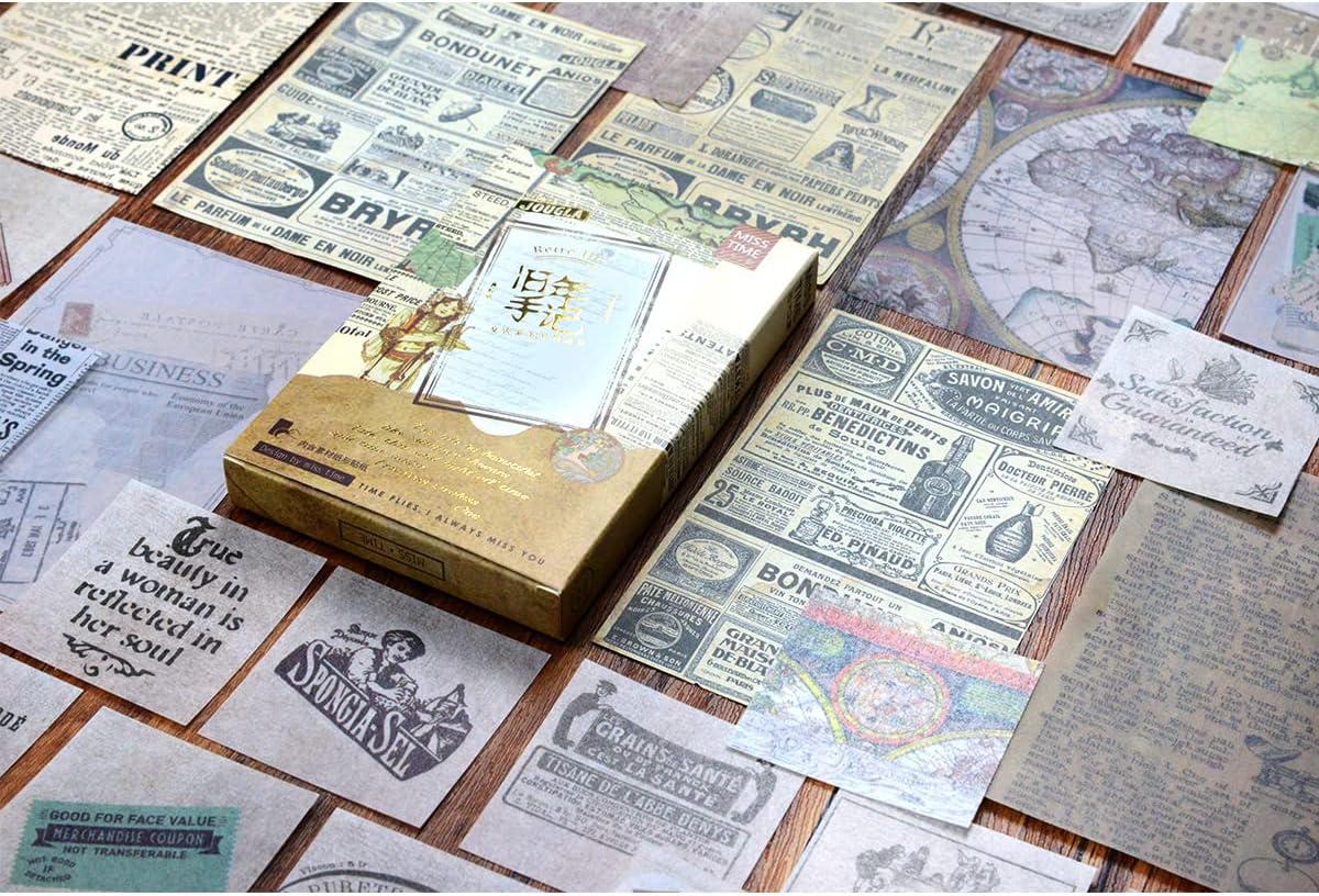 コラージュ素材 シール Rickton ステッカー フレークシール コラージュ素材セット 和紙 可愛いシール レトロ コラージュペーパー おしゃれ 日記シール お手紙用 スマホケース用 手帳素材 シールセット 1箱55枚セット Year Notes かわいい新作 コラージュ素材 シール Rickton ステッカー フレークシール コラージュ素材セット 和紙 可愛いシール レトロ コラージュペーパー おしゃれ 日記シール お手紙用 スマホケース用 手帳素材 シールセット 1箱55枚セット Year Notes かわいい新作