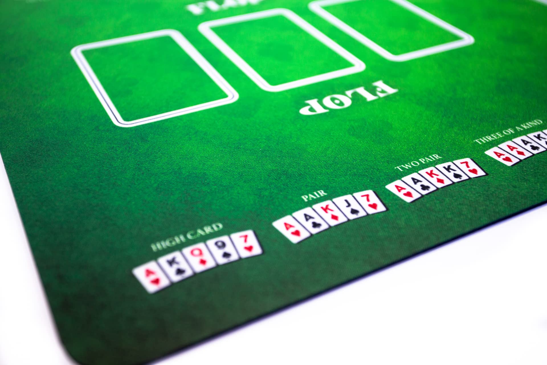 Mata gumowa kompatybilna z grą Poker - Texas Hold'em 61 x 35,5 cm, zielona