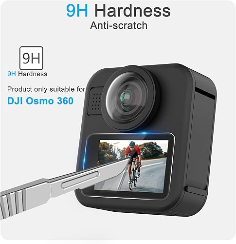 Miniatura 7 de FiTSTILL Paquete de 3 protectores de pantalla para Go Pro MAX2/MAX360 2025/MAX Fusion (2019), película de vidrio templado LCD resistente a