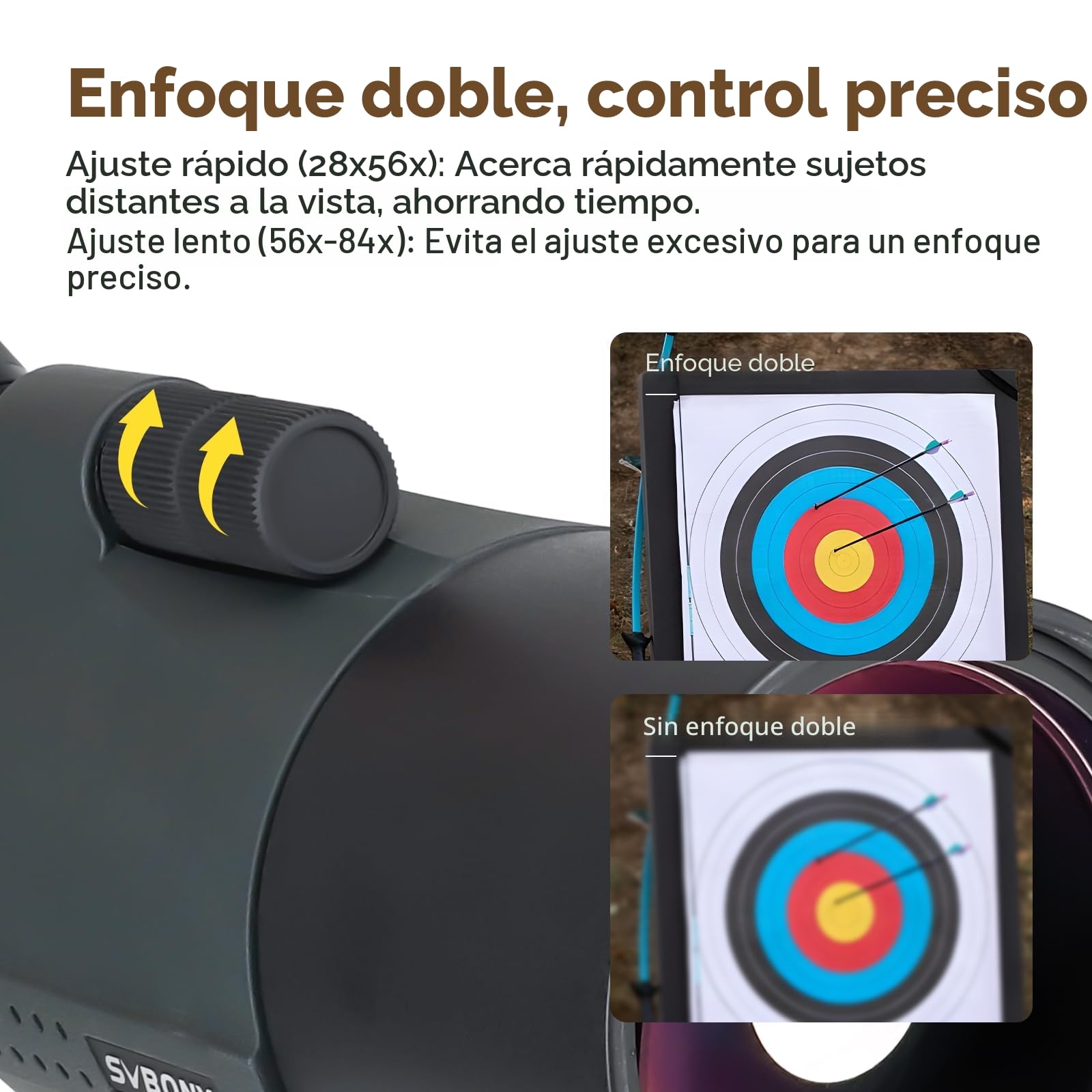 Svbony SV41Pro Mak Telescopio Terrestre con Trípode, 28-84X80 FMC, Enfoque de Doble Velocidad, Catalejos Compatible con Cámara WiFi SC001, Spotting Scope para Tiro al Blanco Caza, Astronomie, Aves