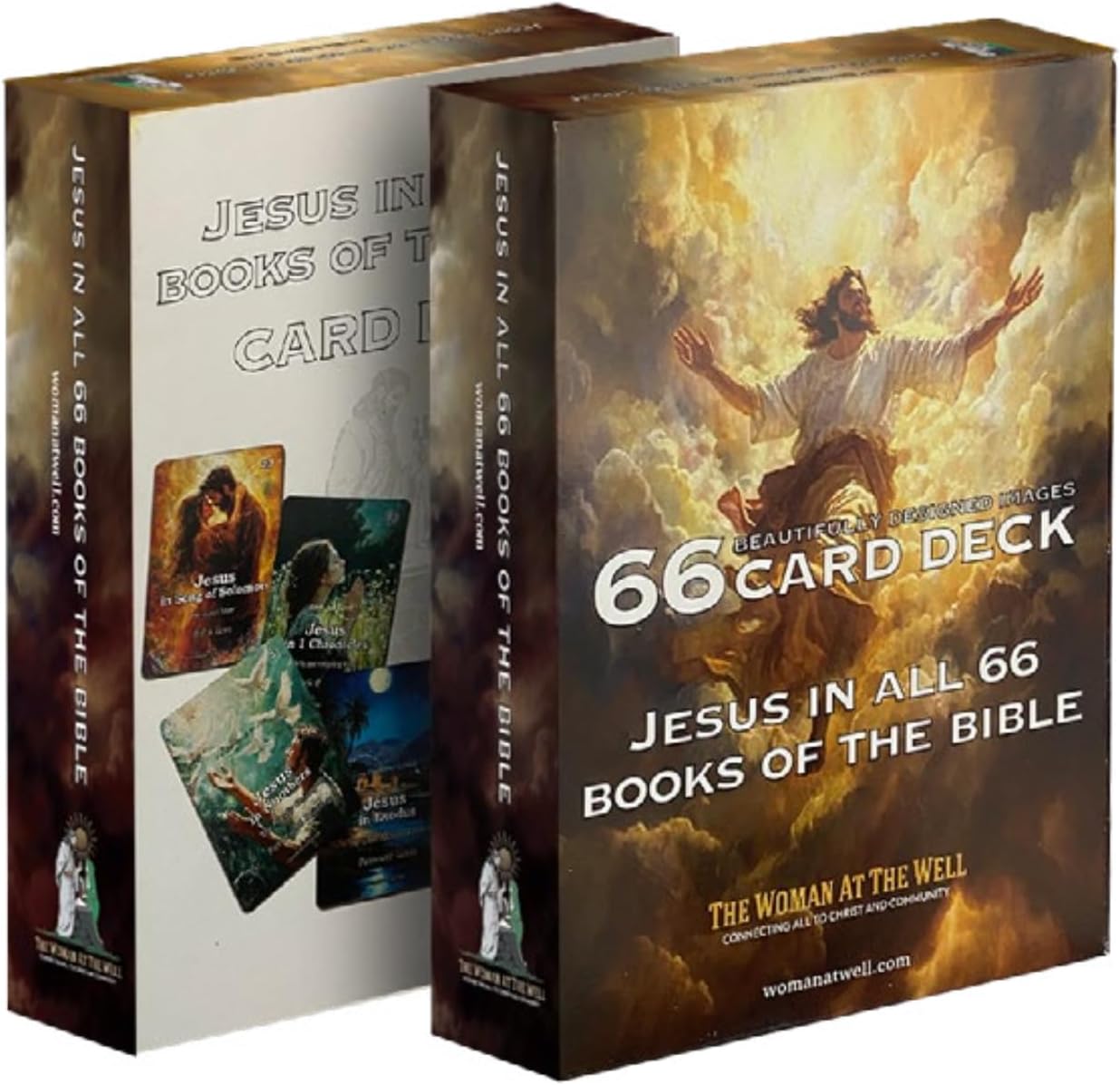 Jesus in All 66 Books of The Bible-Discover Jesus from Genesis to Revelation in This 68-Card Deck; deepening Your Love for Jesus and The Word of God.