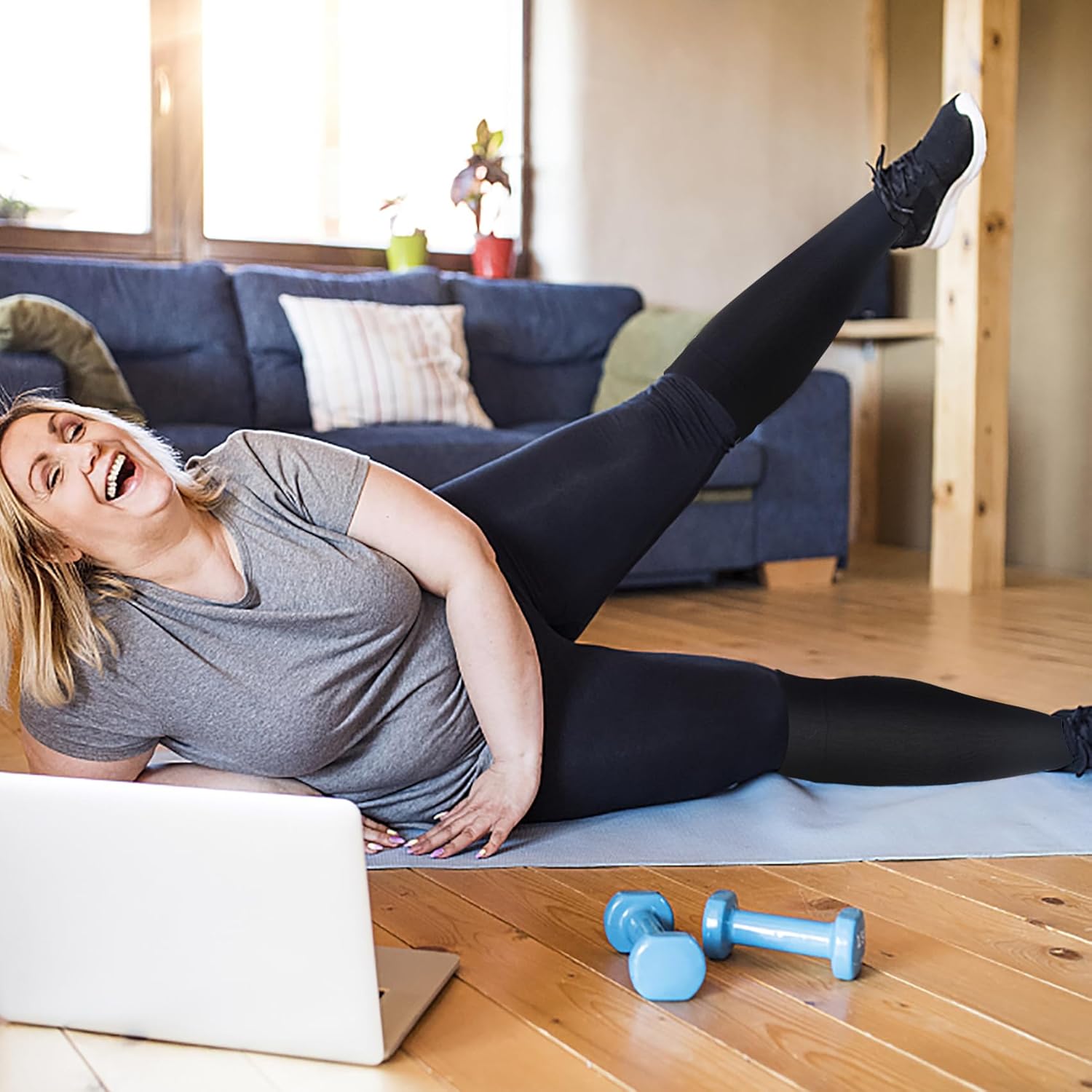 Double Couple Wide Calf Compression Socks Women 15-20mmHg Plus Size Circulation Support Socks for Nurse, Travel, Pregnancy - Image 7