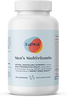 FullWell Fertility Multivitamin for Men | Daily Vitamin for Conception Support | Healthy Sperm Motility and Strength | Dietitian-Formulated | Choline, grapeseed Oil, folate, 3rd Party