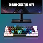 RedThunder 60% Gaming Keyboard and Mouse Combo, Ultra-Compact 61 Keys RGB Backlit Mini Keyboard, Lightweight 7200 DPI Honeycomb Optical Mouse, RGB Wired Gaming Set for PC PS5 Xbox Gamer(Blackwhite)
