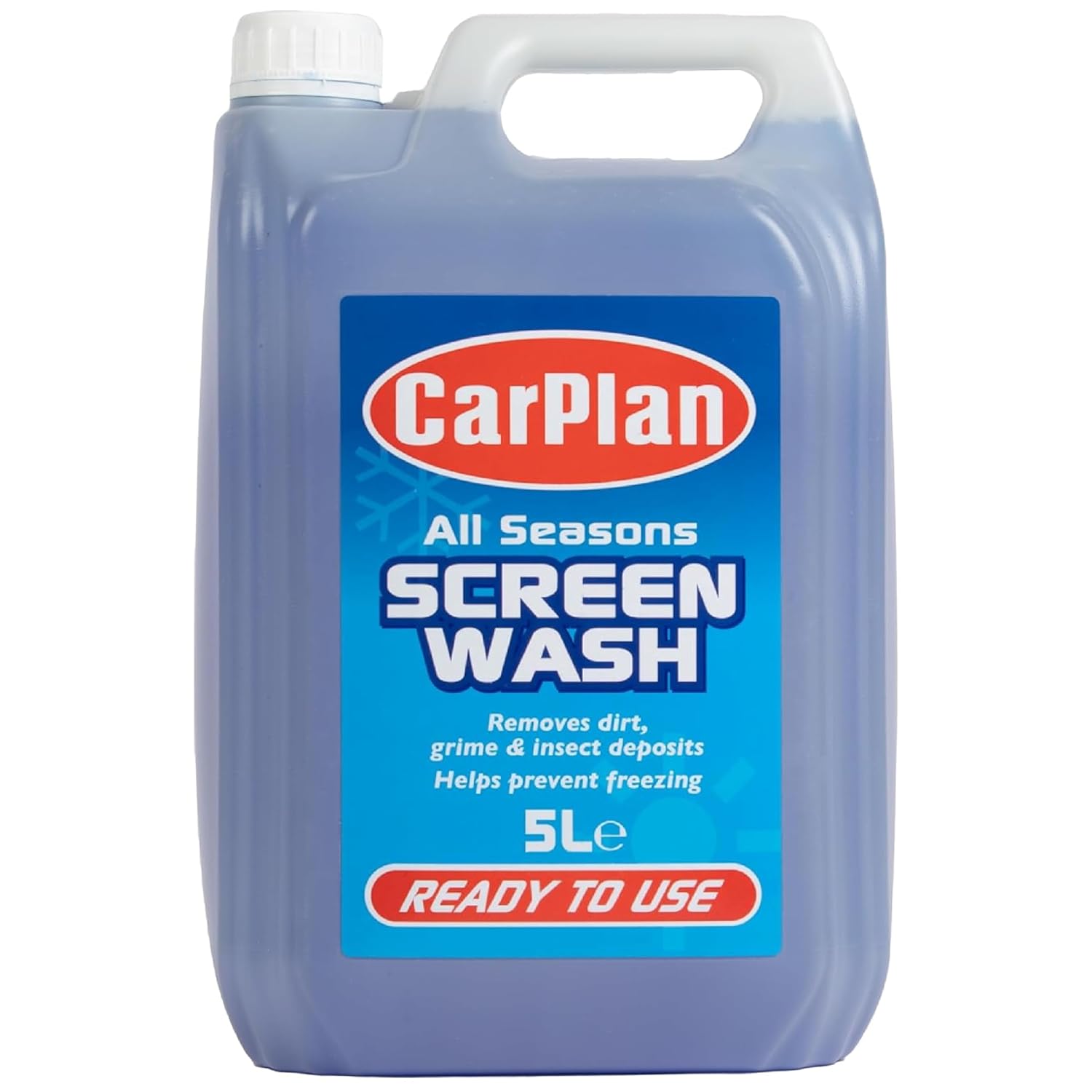 CarPlan All Seasons Ready Mixed Screen Wash, Removes Dirt, Grime, Prevents Freezing, 5 Litres