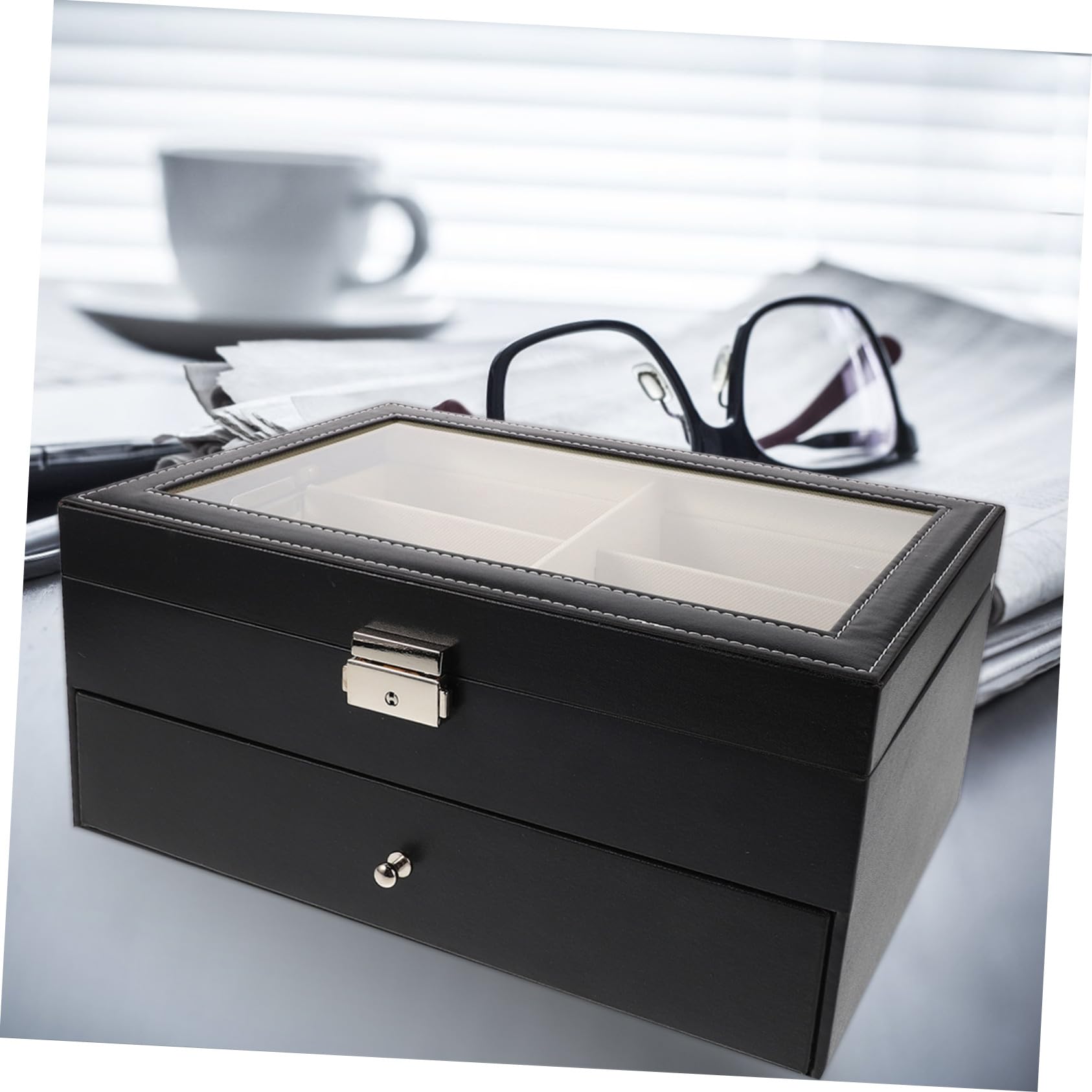 Wielokomorowy Uchwyt Na Okulary Przeciwsłoneczne Etui Na Okulary Etui Na Z Wieloma Przegródkami Dwustronny Uchwyt Na Dwustronne Na Podróżne Na