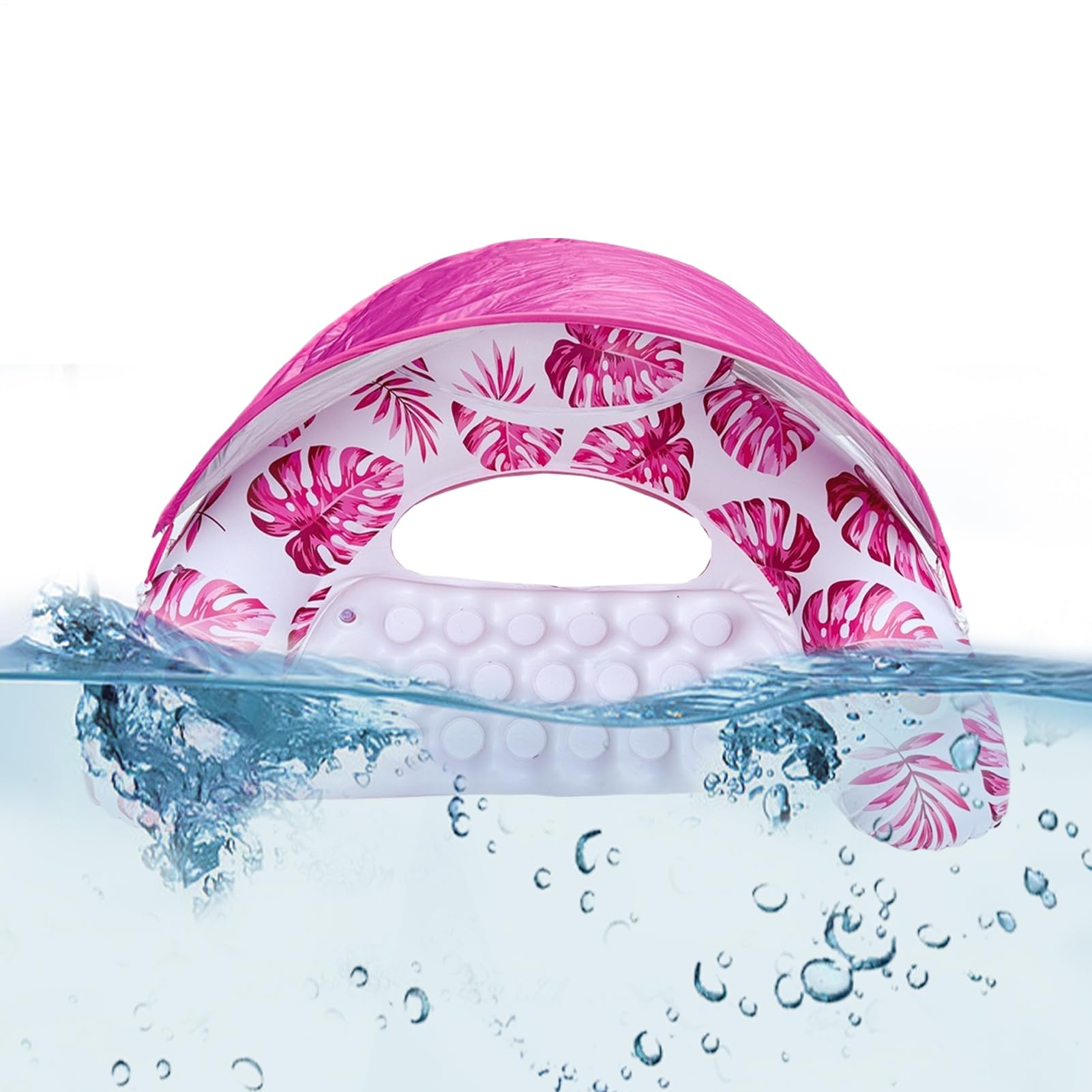 Flotteurs adultes pour la piscine, hamac de piscine gonflable, chaise longue flottante avec porte-gobelet et pare-soleil pour les activités sur le lac Rivière Natation été et amusement en plein air