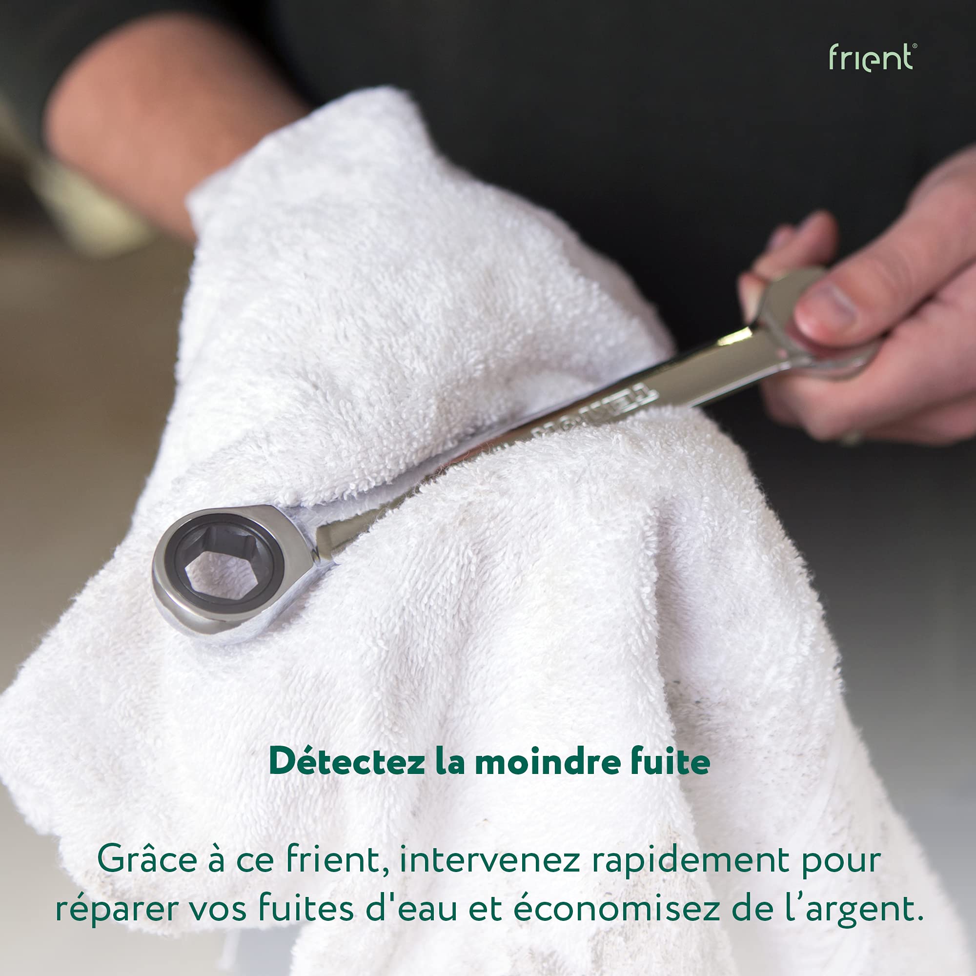 frient Détecteur de Fuite d'eau Zigbee - Alerte Inondation & Température | Compatible avec SmartThings, Homey et Home Assistant. Alarme sonore, sans fil, alerte smartphone et haute sensibilité.