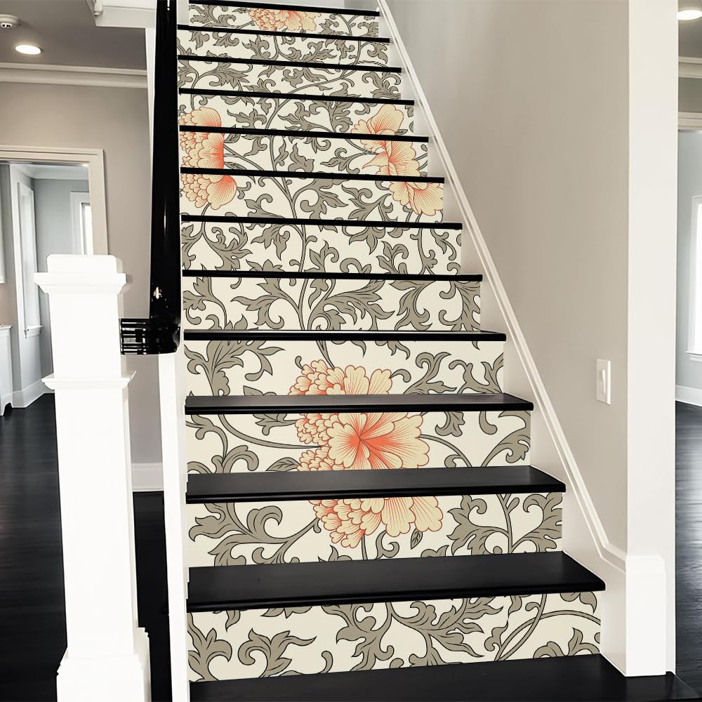 Calcomanías para escalones vintage para renovar escaleras viejas sin obras en casa