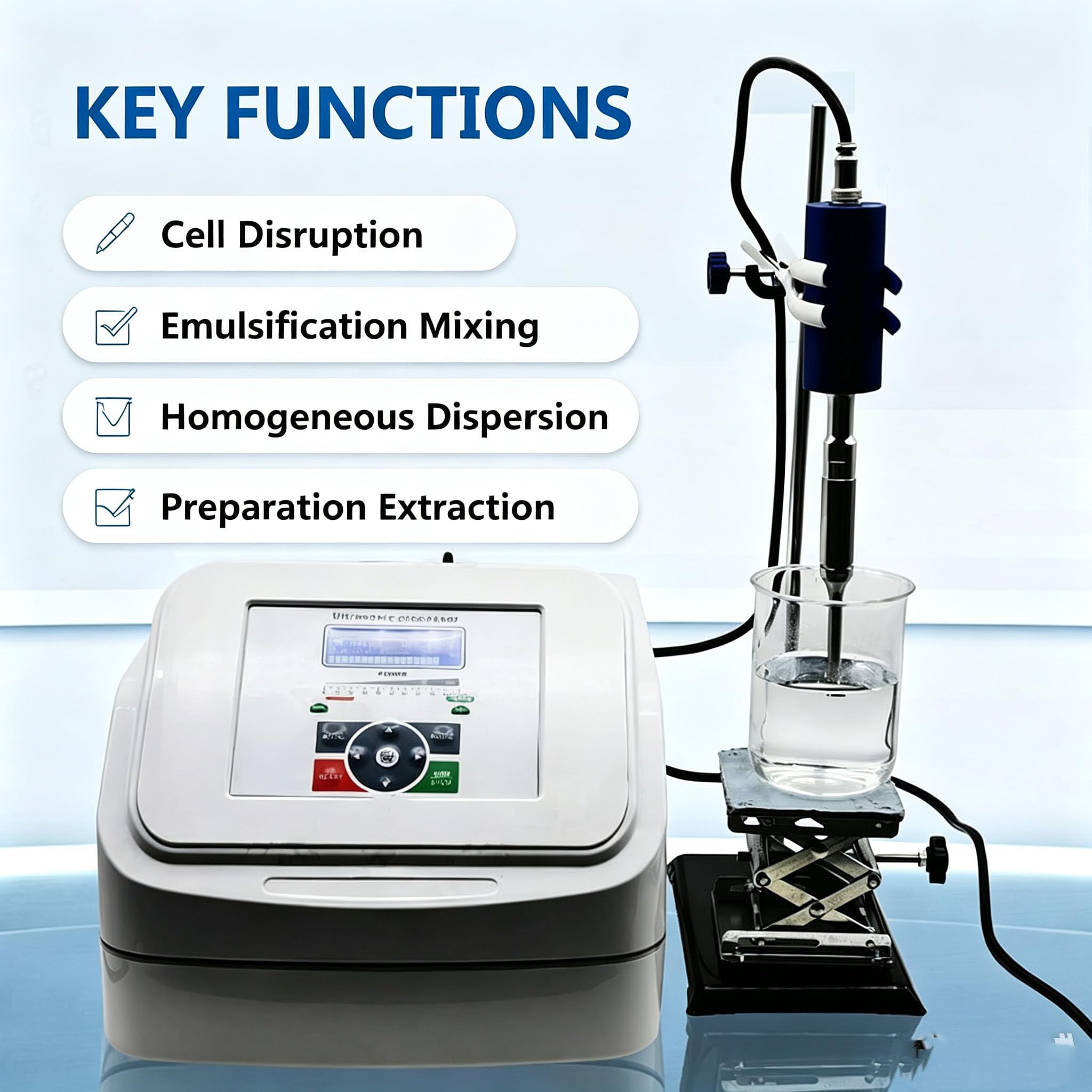 Homogeneizador UltrasóNico De Alta Velocidad De 800 W 10mmprobe