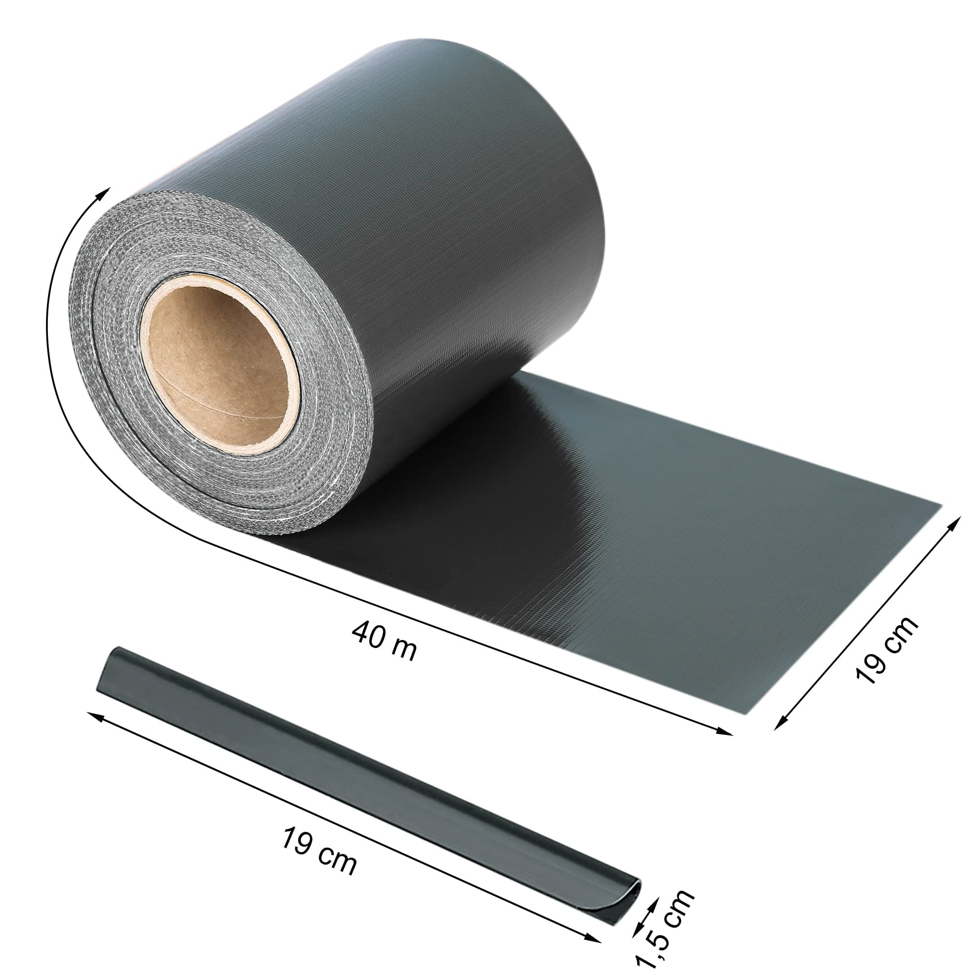 jarolift PVC Strisce Frangivista per Recinzione, Impermeabile, Frangivento, Incluse 25 Clip di Fissaggio, Rotolo 40 m x 19 cm, Crema - Avorio Chiaro