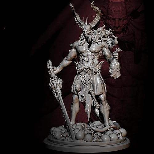 Miniatura 2 de Splindg 124 2.953in sci-fi Infierno orc Warrior Resina Modelo de carácter sin pintar y sin montar Kit de modelo miniatura  158C04