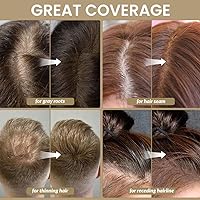 Vista 4 de VOLLUCK Polvo de retoque de raíz, polvo instantáneo para la línea del cabello para áreas delgadas y cobertura de cabello gris, cobertura de raíz