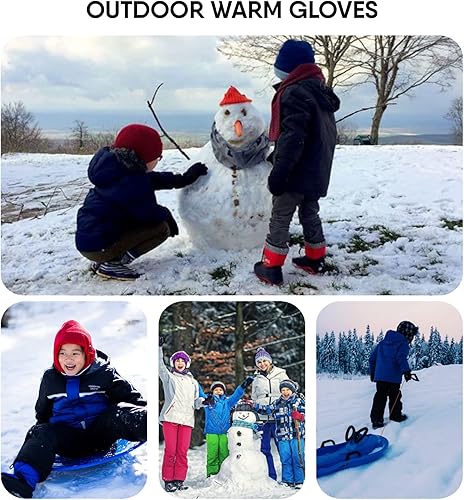 Miniatura 5 de SAWANS Guantes deportivos para correr, ciclismo, invierno, pantalla táctil, térmica, para niños y niñas, resistentes al viento, guantes