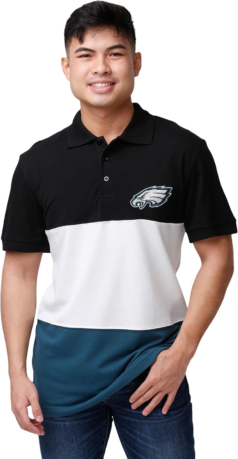FOCO NFL Team Logo Polo Short Sleeve Shirt