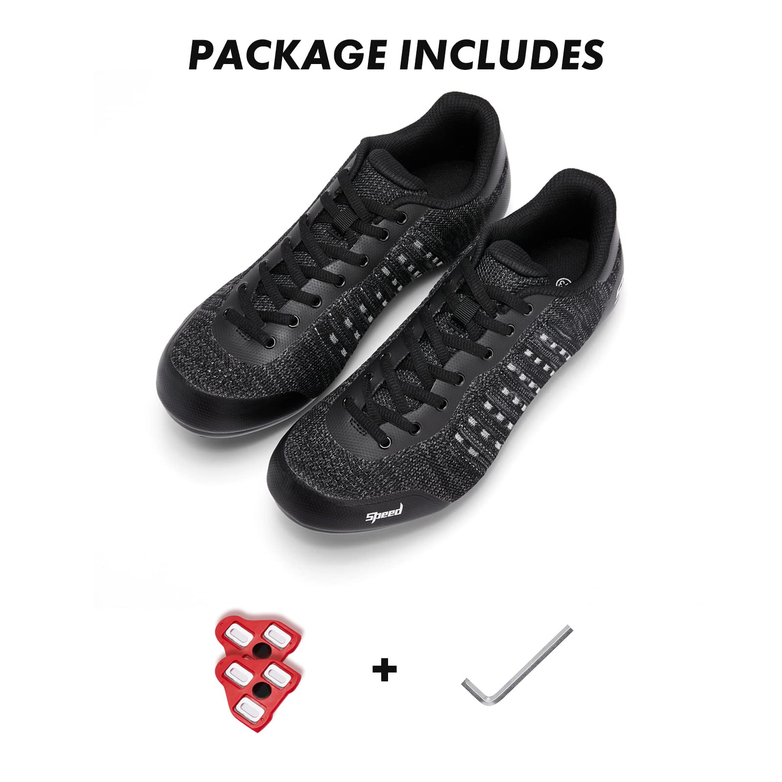 QFJB Cycling Shoes Women, Cycling Shoes for Men, Spin Shoes, MTB Road Bike Shoes, Unisex Indoor SPD Shoes, Outdoor Sneaker, Bike Shoes for Men, Athletic Shoes, Look Delta Included