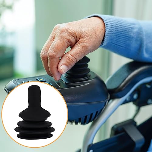 Miniatura 7 de 2 piezas de perilla y polaina para silla de ruedas eléctrica, silla de ruedas negra, ayuda a la movilidad, accesorios para sillas de ruedas,