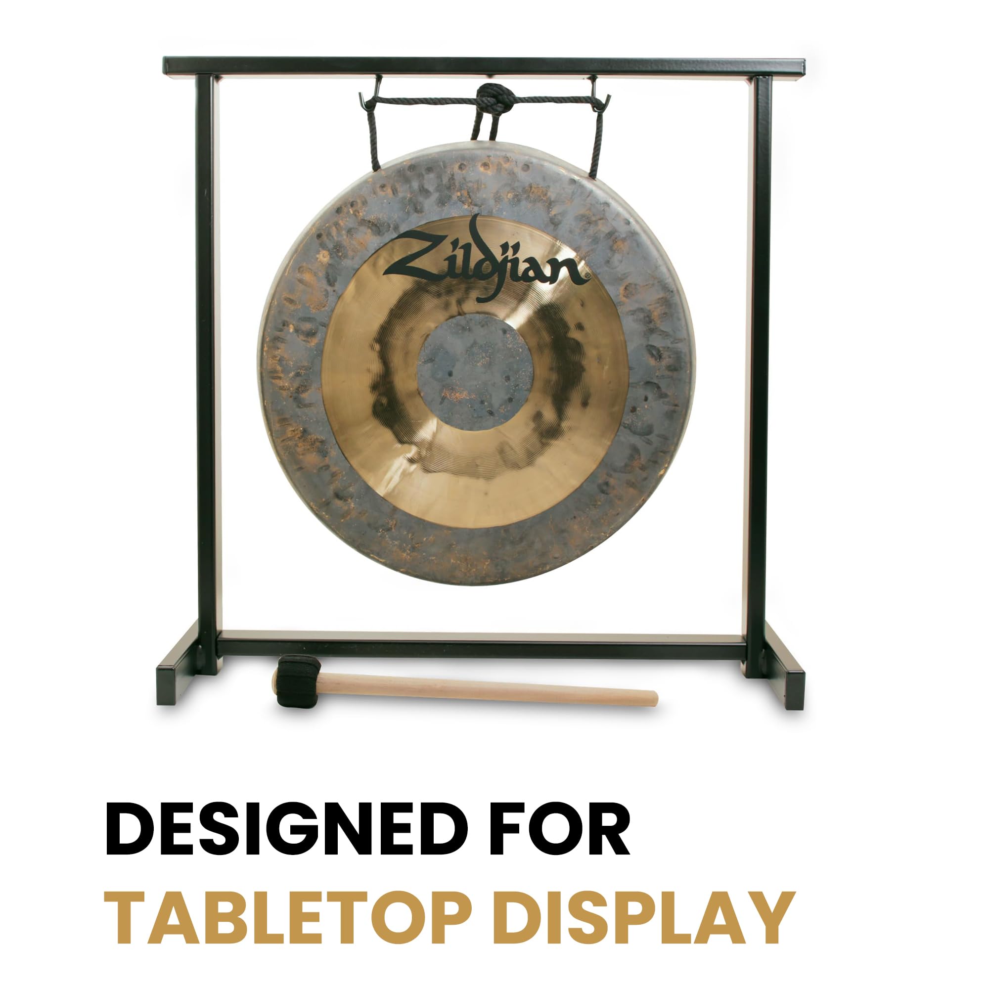 Zildjian - 12" Table-top Gong and Stand Set Gold/Grau